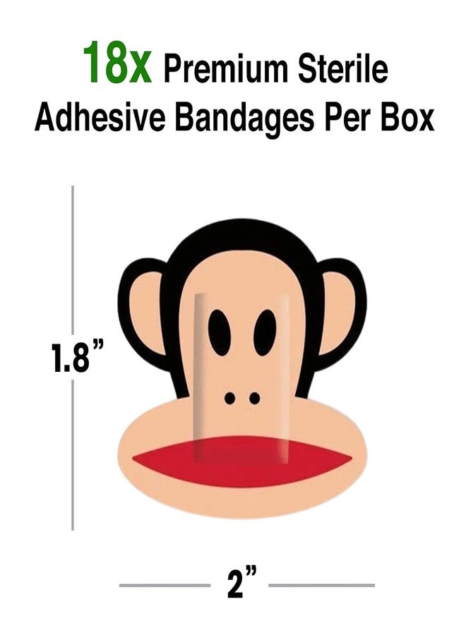 GAMAGO Paul Frank Julius Shaped Bandages Kids & Kidults - Set of 20 Individually Wrapped Self Adhesive Bandages - Sterile, Latex-Free & Easily Removable - Funny Gift & First Aid Addition - Image 2